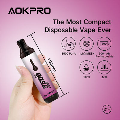 20mg zout Nic Flavored Disposable Vapes 3500 Voorgeladen Rookwolkbar 600mAh
