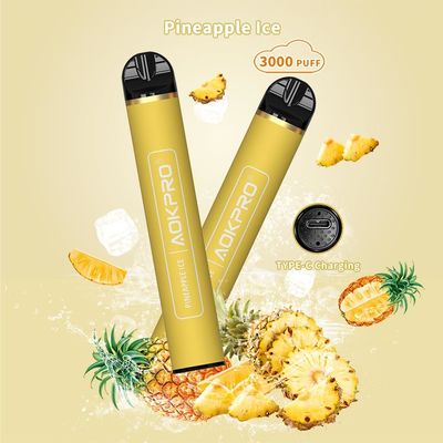 AOKPRO SS PCTG 3000 Vooraf gevulde Rookwolkbar 8ml trekt Geactiveerde Pen
