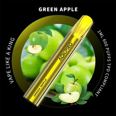 Van het het Apparatenelf van de nicotine20mg de Beschikbare Peul Bar Vapes 600 Rookwolken