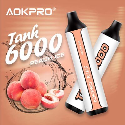 Roestvrij staal 6000 Sigaret van het de Perzikijs E van Rookwolk de Beschikbare Vape 15ml
