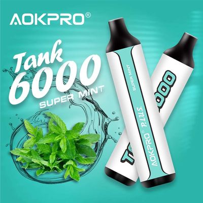AOKPRO Mesh Coil 6000 Pen 600mAh van Rookwolk de Beschikbare Vape USB-c Vape